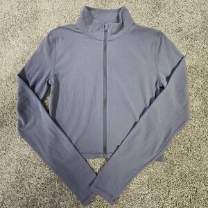 Aritzia Tna Butter Limit Zip Longsleeve Vintage Navy Size S